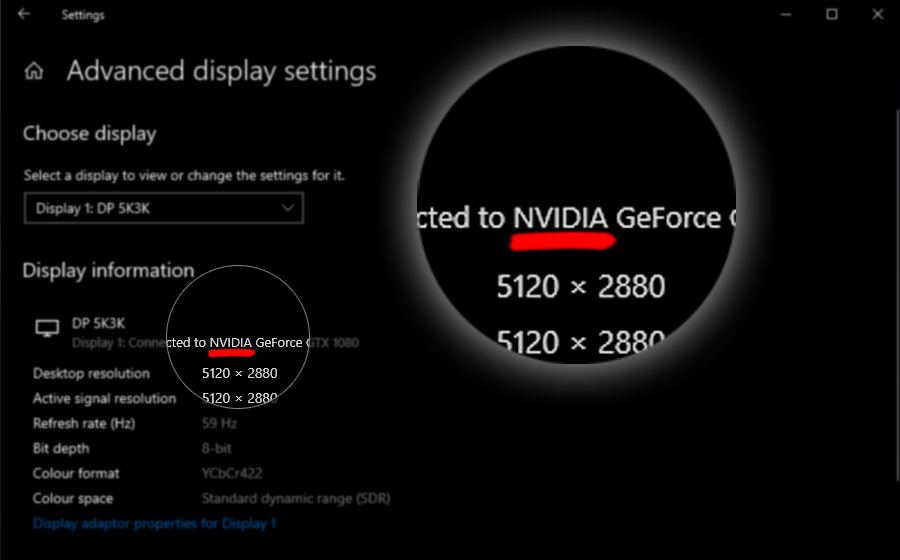 A screenshot of a window showing GPU brand